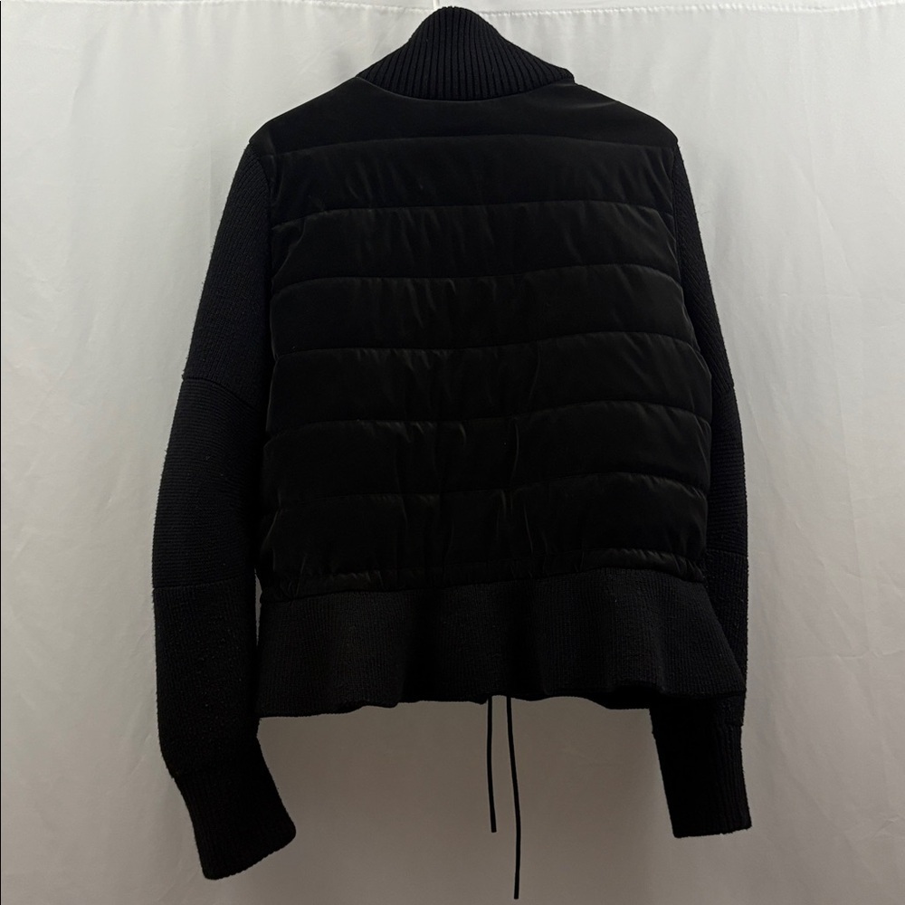 Athleta Hanover Hybrid Jacket Size XL /T Puffer Coat Black Merino Wool Blend - Picture 12 of 12